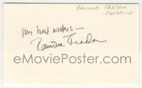 7x0982 RAMONA FRADON signed 3x5 index card '90s can be framed & displayed with a repro still!