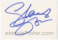 7x0998 SHARON STONE signed 4x6 index card '00s with three color photos and a biography!
