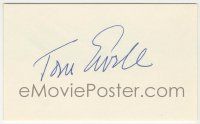 7x1016 TOM EWELL signed 3x5 index card '90s includes 4x6 postcard it can be framed & displayed with!