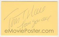7x1018 TOM T. HALL signed 3x5 index card '80s can be framed & displayed with a repro still!