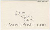 7x1021 TONY RANDALL signed 3x5 index card '97 with two color photos and a biography!