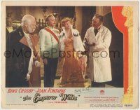 7x0110 EMPEROR WALTZ signed LC #7 '48 by BOTH Joan Fontaine AND director Billy Wilder!