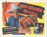 7x0281 SUNSET CARSON signed REPRO LC '80s he's fighting & romancing in Rio Grande Raiders!