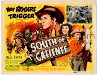 7x0091 SOUTH OF CALIENTE signed TC '51 by BOTH Roy Rogers, Dale Evans, and Trigger too!