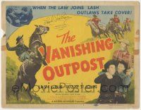 7x0092 VANISHING OUTPOST signed TC '51 by Lash LaRue, great images on horse & with Fuzzy St. John!