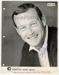 7x0242 BUDD SYMES signed 9x11 casting agency book page '70s with four great portraits & more!