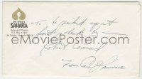 7x0512 CAROL LAWRENCE signed 4x8 envelope '80s she stayed at the Sahara Hotel & Casino in Las Vegas!