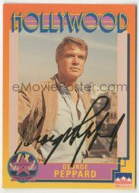 7x0560 GEORGE PEPPARD signed 3x4 trading card '91 it can be framed with a vintage or repro still!