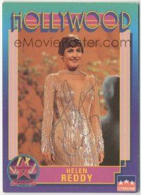 7x0561 HELEN REDDY signed 3x4 trading card '91 it can be framed with a vintage or repro still!