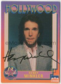 7x0563 HENRY WINKLER signed 3x4 trading card '91 it can be framed with a vintage or repro still!