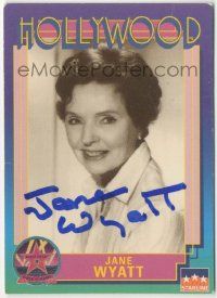 7x0566 JANE WYATT signed 3x4 trading card '91 it can be framed with a vintage or repro still!