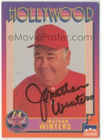 7x0575 JONATHAN WINTERS signed 3x4 trading card '91 it can be framed with a vintage or repro still!
