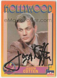7x0577 JOSEPH COTTEN signed 3x4 trading card '91 it can be framed with a vintage or repro still!