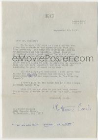7x0017 KATHARINE CORNELL signed 7x11 letter '72 talking with David Mallery about her great career!