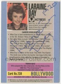 7x0581 LARAINE DAY signed 3x4 trading card '91 it can be framed with a vintage or repro still!