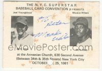 7x0471 MOOKIE WILSON signed 3x4 card '81 when he was at a NYC Superstar Baseball Card Convention!