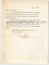 7x0019 NORMA SHEARER signed 7x9 letter '75 telling Mallery she was privileged to act at MGM studio!