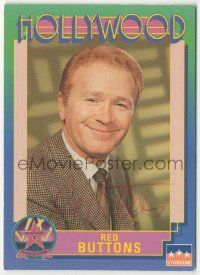 7x0595 RED BUTTONS signed 3x4 trading card '91 it can be framed with a vintage or repro still!