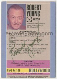 7x0597 ROBERT YOUNG signed 3x4 trading card '91 it can be framed with a vintage or repro still!
