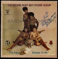 7x0370 RUDY RAY MOORE signed 13x13 record album sleeve '70 on the cover of his outrageous 2nd album!