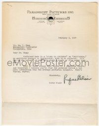 7x0032 RUFUS BLAIR signed 9x11 letter '47 publicizing 1946's California on Paramount stationery!