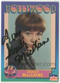7x0600 SHIRLEY MACLAINE signed 3x4 trading card '91 it can be framed with a vintage or repro still!