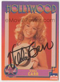 7x0603 VIKKI CARR signed 3x4 trading card '91 it can be framed with a vintage or repro still!