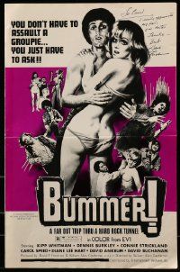 7x0362 BUMMER signed pressbook '73 by producer David Friedman, who appreciates his fans' fine taste!