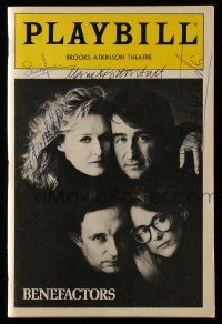 7x0449 BENEFACTORS signed playbill '85 by Simon Jones, Mary Beth Hurt, Glenn Close, AND Waterston!