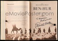 7x0183 CHARLTON HESTON signed souvenir program book '59 The Making of Ben-Hur, A Tale of the Christ!