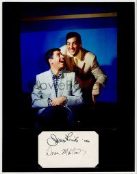 7x0193 DEAN MARTIN/JERRY LEWIS signed cut album page in 11x14 display '80s ready to be framed!