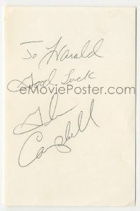 7x0528 GLEN CAMPBELL signed 4x6 cut album page '70s can be framed & displayed with a repro still!