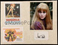 7x0331 JANE FONDA signed index card in 16x20 display '80s sexy portrait + color poster images!