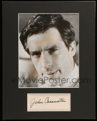 7x0335 JOHN CASSAVETES signed cut album page in 11x14 display '80s ready to hang on the wall!