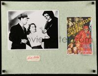 7x0341 LINDA STIRLING signed cut album page in 16x20 display '80s matted with two REPROs!