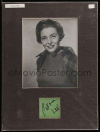 7x0353 PATRICIA NEAL signed cut album page in 12x16 display '80s matted with younger photo!