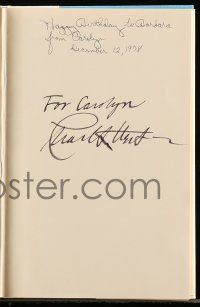 7x0148 CHARLTON HESTON signed hardcover book '78 his biography The Actor's Life: Journals 1956-1976!