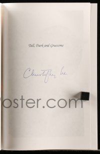 7x0178 CHRISTOPHER LEE signed softcover book '57 his biography Tall, Dark and Gruesome!
