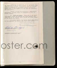 7x0044 CHARLES BICKFORD signed 9x11 contract '55 he got $5,000/wk in Court-Martial of Billy Mitchell
