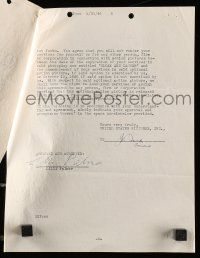 7x0063 LILLI PALMER signed 9x11 agreement '46 hired to play Gina in Fritz Lang's Cloak & Dagger!