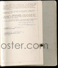 7x0068 RALPH BELLAMY signed 9x11 contract '55 he got $5,000/week in Court-Martial of Billy Mitchell!
