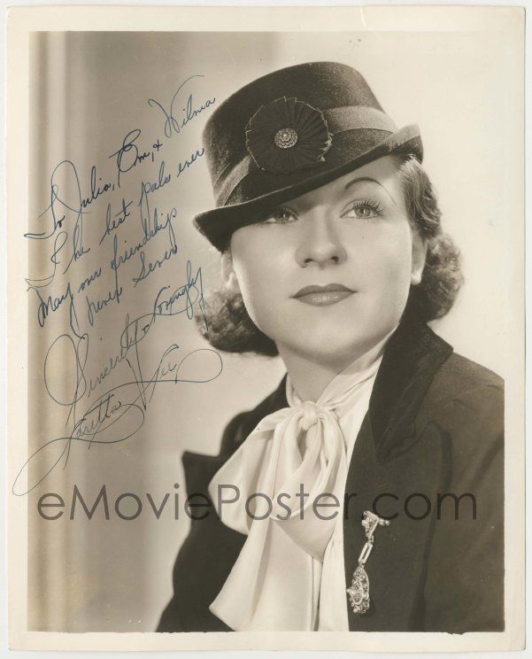 : 7x0809 LORETTA LEE signed 8x10 radio still '30s great NBC  portrait of the singer by Ray Lee Jackson!