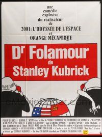 7y409 DR. STRANGELOVE French 1p R70s Stanley Kubrick classic, Peter Sellers, great artwork!
