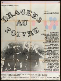 7y410 DRAGEES AU POIVRE French 1p '63 Guy Bedos, Jean-Paul Belmondo, French/Italian all-stars!