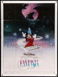 7y418 FANTASIA French 1p R90 Disney classic 50th anniversary, great cartoon images!