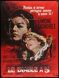 7y436 GAMES French 1p '67 Simone Signoret, James Caan, Katharine Ross, different Mascii art!