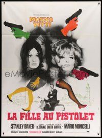 7y439 GIRL WITH THE PISTOL French 1p '68 sexy Monica Vitti, Stanley Baker, different Landi art!
