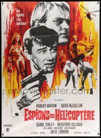 7y448 HELICOPTER SPIES French 1p '68 Robert Vaughn, David McCallum, The Man from UNCLE, Rau art!