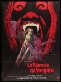 7y452 HOUSE OF DARK SHADOWS French 1p '71 great completely different vampire art by Bussenko!