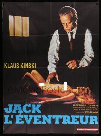 7y461 JACK THE RIPPER French 1p '79 Jess Franco, different image of Klaus Kinski & naked victim!
